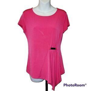 2/$20 Vintage New York & company pink loose fit top blouse